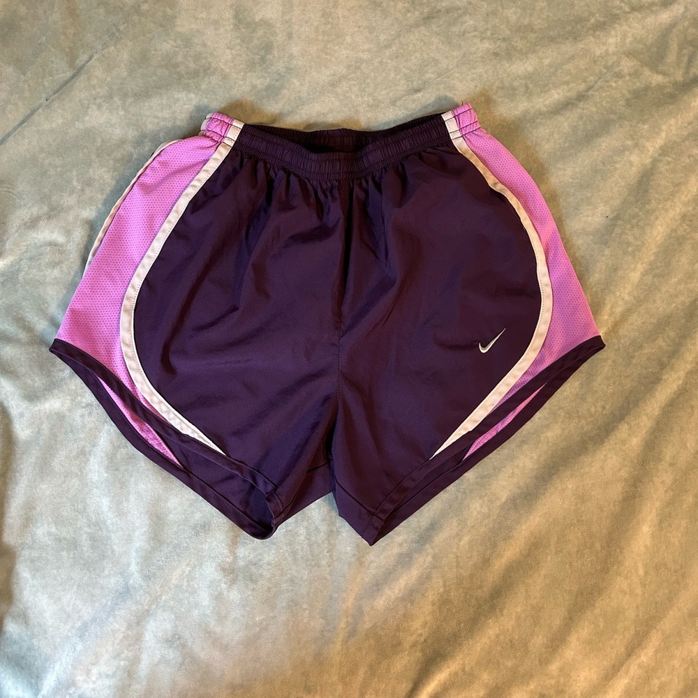 Purple Nike Dri Fit shorts